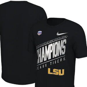 LSU Tigers Nike 2019 Fiesta Bowl Champions Locker Room T-Shirt - Black